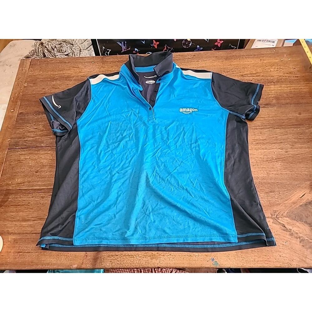 Amazon Uniform Shirt Womens Active Polo Sz 4XL Short Sleeve Logo Reflective
